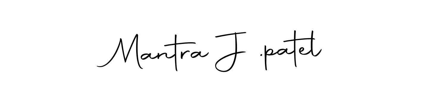 Design your own signature with our free online signature maker. With this signature software, you can create a handwritten (Autography-DOLnW) signature for name Mantra J .patel. Mantra J .patel signature style 10 images and pictures png