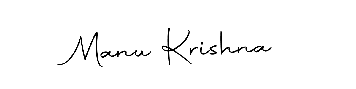 Create a beautiful signature design for name Manu Krishna. With this signature (Autography-DOLnW) fonts, you can make a handwritten signature for free. Manu Krishna signature style 10 images and pictures png
