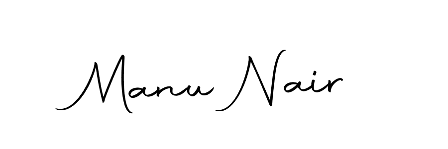 Design your own signature with our free online signature maker. With this signature software, you can create a handwritten (Autography-DOLnW) signature for name Manu Nair. Manu Nair signature style 10 images and pictures png
