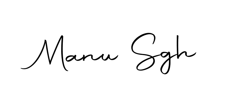 How to make Manu Sgh name signature. Use Autography-DOLnW style for creating short signs online. This is the latest handwritten sign. Manu Sgh signature style 10 images and pictures png