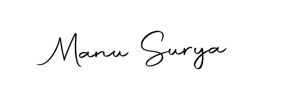 Create a beautiful signature design for name Manu Surya. With this signature (Autography-DOLnW) fonts, you can make a handwritten signature for free. Manu Surya signature style 10 images and pictures png