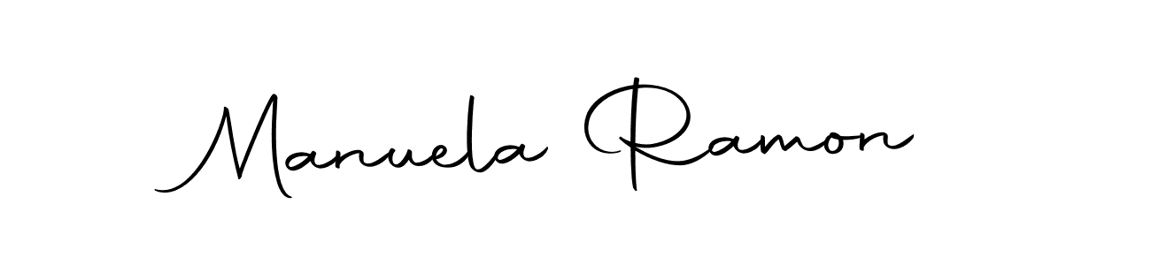 How to make Manuela Ramon name signature. Use Autography-DOLnW style for creating short signs online. This is the latest handwritten sign. Manuela Ramon signature style 10 images and pictures png