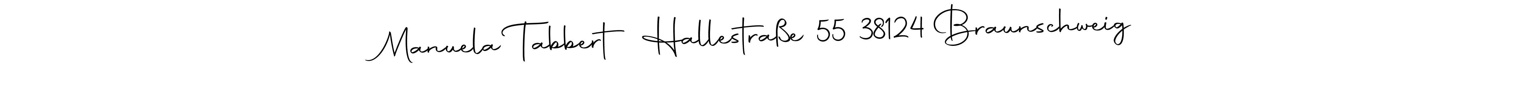 Check out images of Autograph of Manuela Tabbert Hallestraße 55 38124 Braunschweig name. Actor Manuela Tabbert Hallestraße 55 38124 Braunschweig Signature Style. Autography-DOLnW is a professional sign style online. Manuela Tabbert Hallestraße 55 38124 Braunschweig signature style 10 images and pictures png