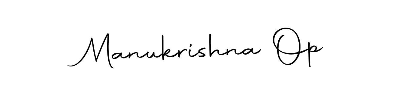 Create a beautiful signature design for name Manukrishna Op. With this signature (Autography-DOLnW) fonts, you can make a handwritten signature for free. Manukrishna Op signature style 10 images and pictures png