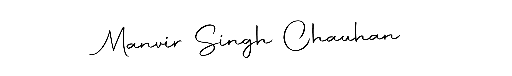 How to make Manvir Singh Chauhan name signature. Use Autography-DOLnW style for creating short signs online. This is the latest handwritten sign. Manvir Singh Chauhan signature style 10 images and pictures png