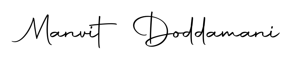 Try this chic Manvit Doddamani handwritten sign style. Using Autography-DOLnW font elements, it gives your name a sleek, memorable identity. Manvit Doddamani signature style 10 images and pictures png