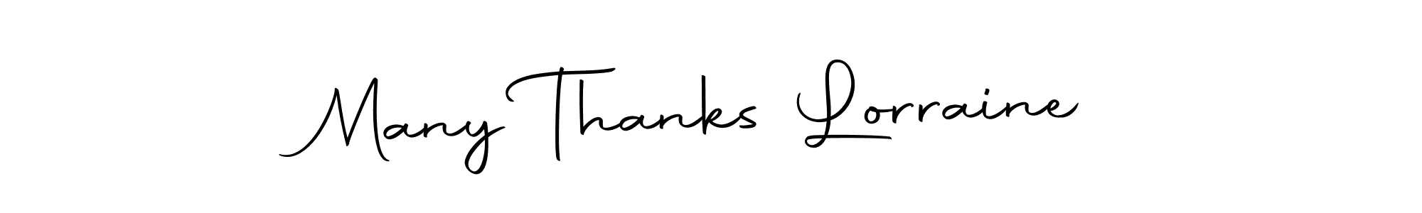Also we have Many Thanks Lorraine name is the best signature style. Create professional handwritten signature collection using Autography-DOLnW autograph style. Many Thanks Lorraine signature style 10 images and pictures png