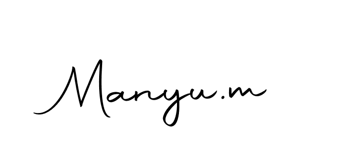 if you are searching for the best signature style for your name Manyu.m. so please give up your signature search. here we have designed multiple signature styles  using Autography-DOLnW. Manyu.m signature style 10 images and pictures png