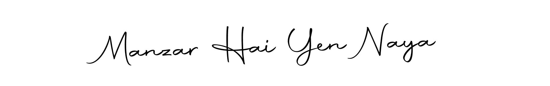 Create a beautiful signature design for name Manzar Hai Yen Naya. With this signature (Autography-DOLnW) fonts, you can make a handwritten signature for free. Manzar Hai Yen Naya signature style 10 images and pictures png