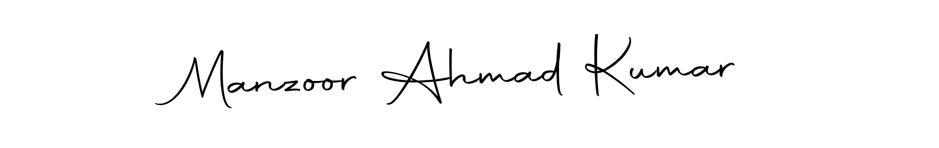 How to make Manzoor Ahmad Kumar name signature. Use Autography-DOLnW style for creating short signs online. This is the latest handwritten sign. Manzoor Ahmad Kumar signature style 10 images and pictures png