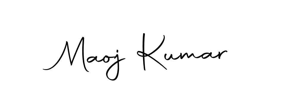 Create a beautiful signature design for name Maoj Kumar. With this signature (Autography-DOLnW) fonts, you can make a handwritten signature for free. Maoj Kumar signature style 10 images and pictures png