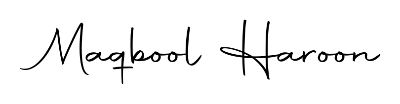 Enhance your business communications with Maqbool Haroon signature in Autography-DOLnW lettering. Clean, modern, and universally compatible. Maqbool Haroon signature style 10 images and pictures png
