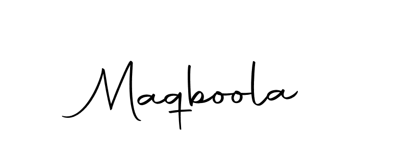 Design your own signature with our free online signature maker. With this signature software, you can create a handwritten (Autography-DOLnW) signature for name Maqboola. Maqboola signature style 10 images and pictures png