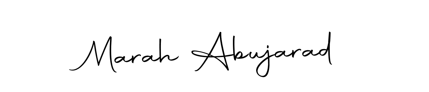 Create a beautiful signature design for name Marah Abujarad. With this signature (Autography-DOLnW) fonts, you can make a handwritten signature for free. Marah Abujarad signature style 10 images and pictures png