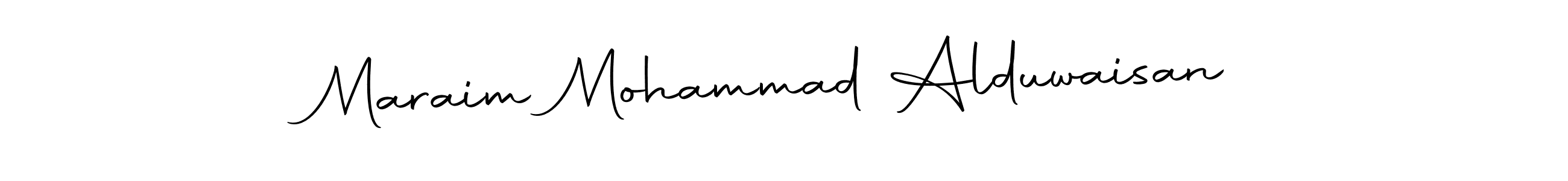 Make a beautiful signature design for name Maraim Mohammad Alduwaisan. With this signature (Autography-DOLnW) style, you can create a handwritten signature for free. Maraim Mohammad Alduwaisan signature style 10 images and pictures png