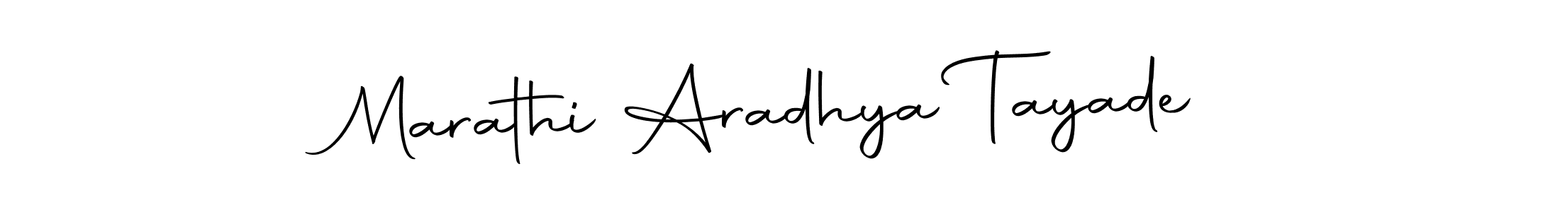 You should practise on your own different ways (Autography-DOLnW) to write your name (Marathi Aradhya Tayade) in signature. don't let someone else do it for you. Marathi Aradhya Tayade signature style 10 images and pictures png