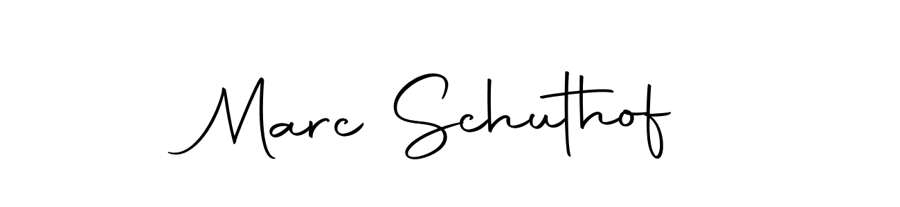 How to make Marc Schuthof name signature. Use Autography-DOLnW style for creating short signs online. This is the latest handwritten sign. Marc Schuthof signature style 10 images and pictures png