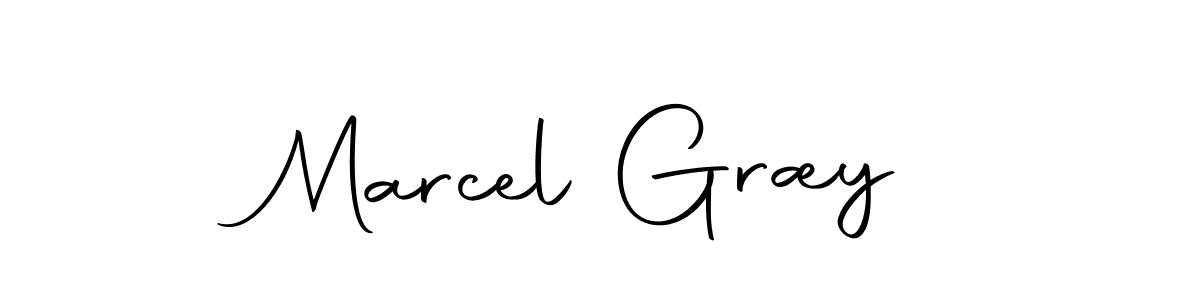 How to make Marcel Græy name signature. Use Autography-DOLnW style for creating short signs online. This is the latest handwritten sign. Marcel Græy signature style 10 images and pictures png