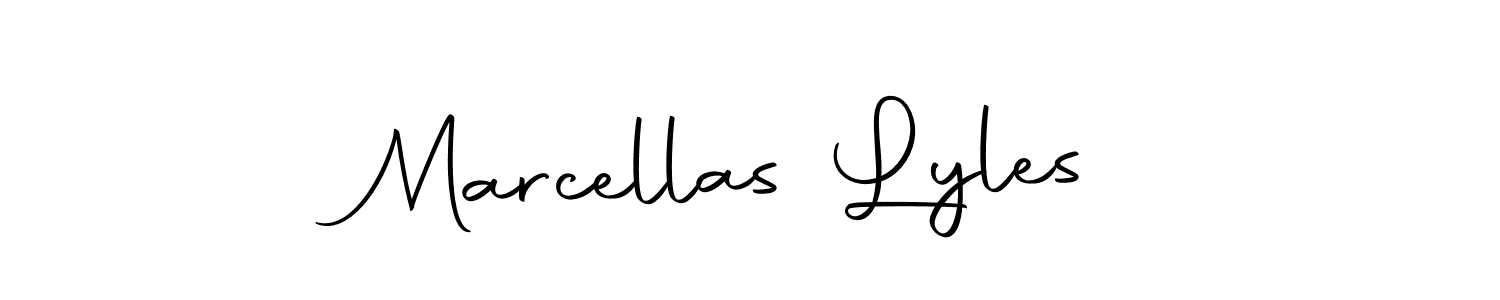 How to make Marcellas Lyles name signature. Use Autography-DOLnW style for creating short signs online. This is the latest handwritten sign. Marcellas Lyles signature style 10 images and pictures png