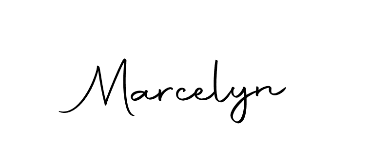 Use a signature maker to create a handwritten signature online. With this signature software, you can design (Autography-DOLnW) your own signature for name Marcelyn. Marcelyn signature style 10 images and pictures png