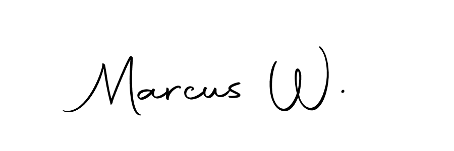 Make a beautiful signature design for name Marcus W.. With this signature (Autography-DOLnW) style, you can create a handwritten signature for free. Marcus W. signature style 10 images and pictures png