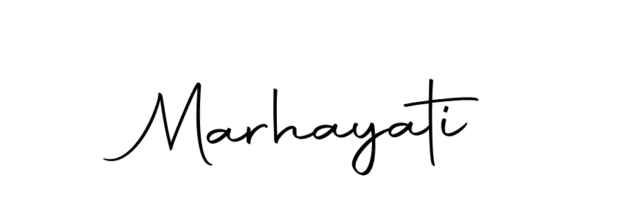 Marhayati stylish signature style. Best Handwritten Sign (Autography-DOLnW) for my name. Handwritten Signature Collection Ideas for my name Marhayati. Marhayati signature style 10 images and pictures png