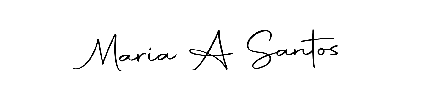 Make a beautiful signature design for name Maria A Santos. With this signature (Autography-DOLnW) style, you can create a handwritten signature for free. Maria A Santos signature style 10 images and pictures png