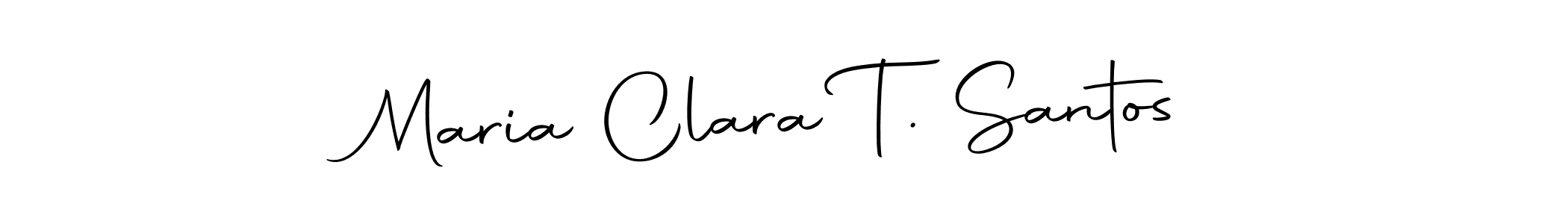 You should practise on your own different ways (Autography-DOLnW) to write your name (Maria Clara T. Santos) in signature. don't let someone else do it for you. Maria Clara T. Santos signature style 10 images and pictures png