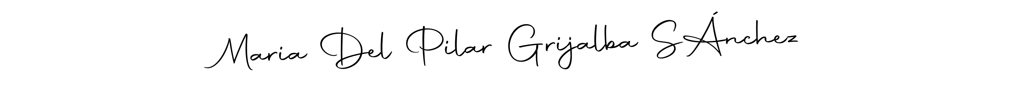 This is the best signature style for the Maria Del Pilar Grijalba SÁnchez name. Also you like these signature font (Autography-DOLnW). Mix name signature. Maria Del Pilar Grijalba SÁnchez signature style 10 images and pictures png