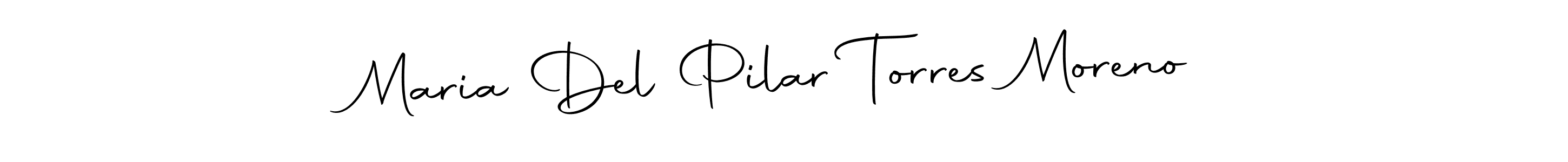 Make a beautiful signature design for name Maria Del Pilar Torres Moreno. With this signature (Autography-DOLnW) style, you can create a handwritten signature for free. Maria Del Pilar Torres Moreno signature style 10 images and pictures png