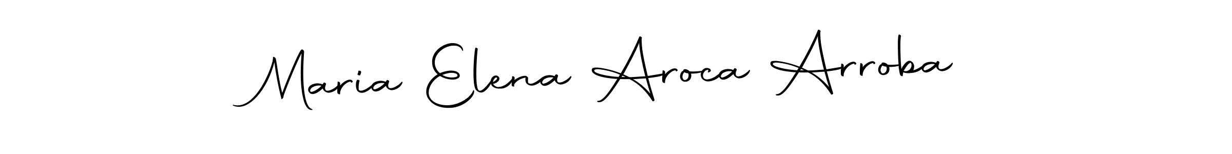How to make Maria Elena Aroca Arroba name signature. Use Autography-DOLnW style for creating short signs online. This is the latest handwritten sign. Maria Elena Aroca Arroba signature style 10 images and pictures png