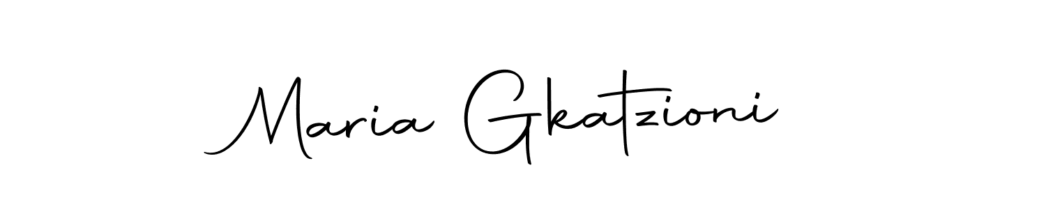 How to make Maria Gkatzioni name signature. Use Autography-DOLnW style for creating short signs online. This is the latest handwritten sign. Maria Gkatzioni signature style 10 images and pictures png