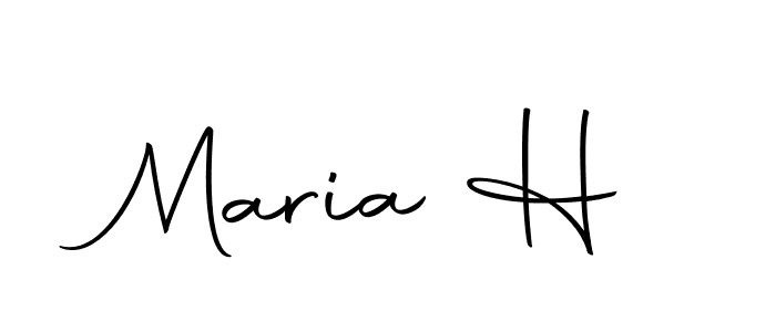 Use a signature maker to create a handwritten signature online. With this signature software, you can design (Autography-DOLnW) your own signature for name Maria H. Maria H signature style 10 images and pictures png