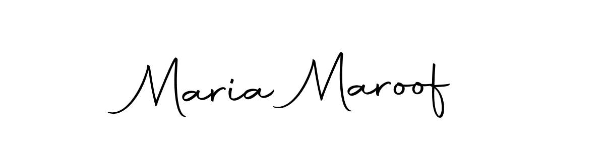Use a signature maker to create a handwritten signature online. With this signature software, you can design (Autography-DOLnW) your own signature for name Maria Maroof. Maria Maroof signature style 10 images and pictures png