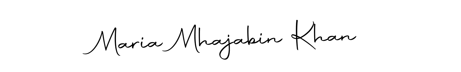 Autography-DOLnW is a professional signature style that is perfect for those who want to add a touch of class to their signature. It is also a great choice for those who want to make their signature more unique. Get Maria Mhajabin Khan name to fancy signature for free. Maria Mhajabin Khan signature style 10 images and pictures png