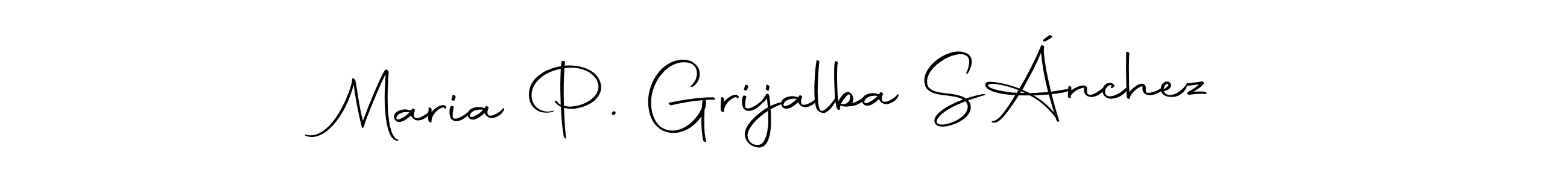 How to make Maria P. Grijalba SÁnchez name signature. Use Autography-DOLnW style for creating short signs online. This is the latest handwritten sign. Maria P. Grijalba SÁnchez signature style 10 images and pictures png