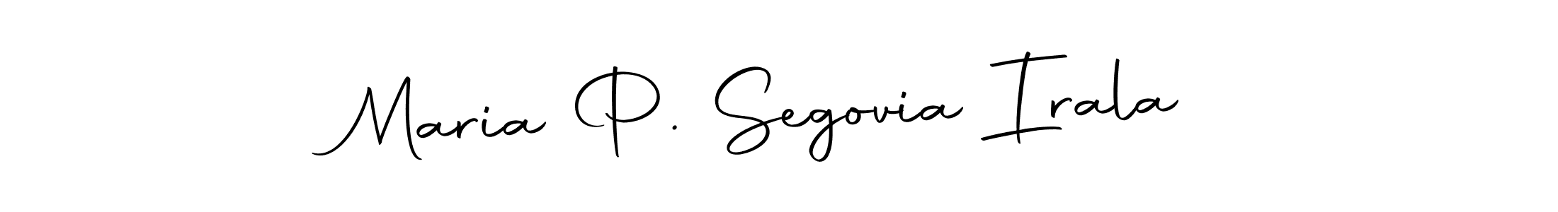 Design your own signature with our free online signature maker. With this signature software, you can create a handwritten (Autography-DOLnW) signature for name Maria P. Segovia Irala. Maria P. Segovia Irala signature style 10 images and pictures png