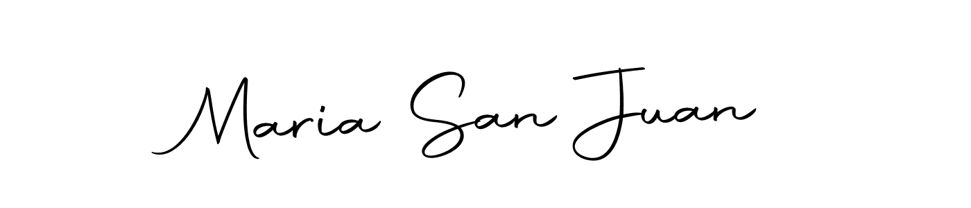 Design your own signature with our free online signature maker. With this signature software, you can create a handwritten (Autography-DOLnW) signature for name Maria San Juan. Maria San Juan signature style 10 images and pictures png