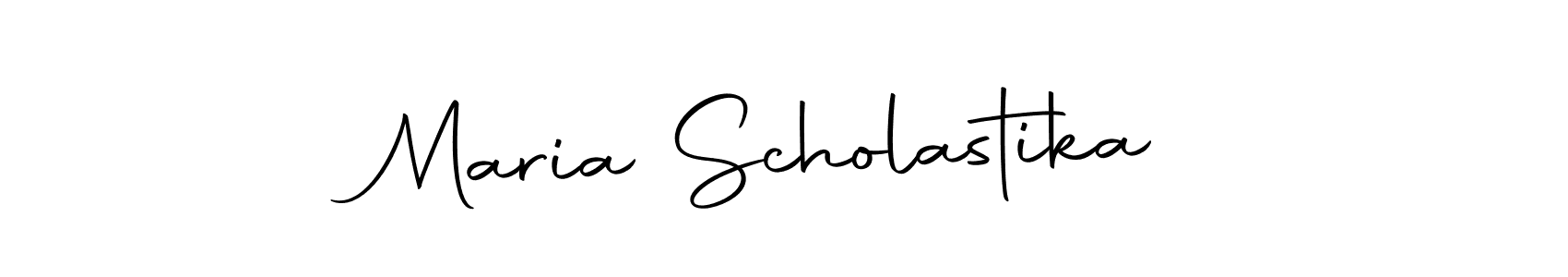 Design your own signature with our free online signature maker. With this signature software, you can create a handwritten (Autography-DOLnW) signature for name Maria Scholastika. Maria Scholastika signature style 10 images and pictures png