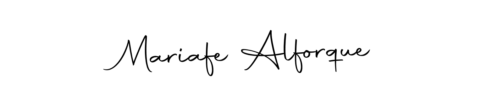 How to make Mariafe Alforque signature? Autography-DOLnW is a professional autograph style. Create handwritten signature for Mariafe Alforque name. Mariafe Alforque signature style 10 images and pictures png