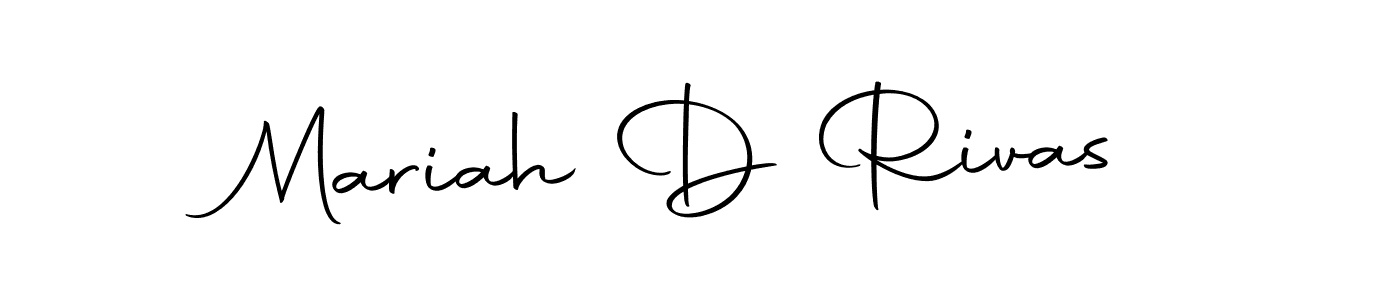 Create a beautiful signature design for name Mariah D Rivas. With this signature (Autography-DOLnW) fonts, you can make a handwritten signature for free. Mariah D Rivas signature style 10 images and pictures png