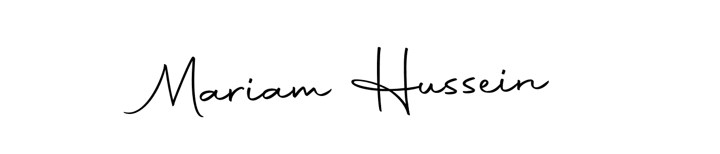 Use a signature maker to create a handwritten signature online. With this signature software, you can design (Autography-DOLnW) your own signature for name Mariam Hussein. Mariam Hussein signature style 10 images and pictures png