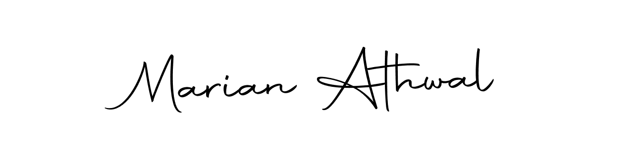 Create a beautiful signature design for name Marian Athwal. With this signature (Autography-DOLnW) fonts, you can make a handwritten signature for free. Marian Athwal signature style 10 images and pictures png