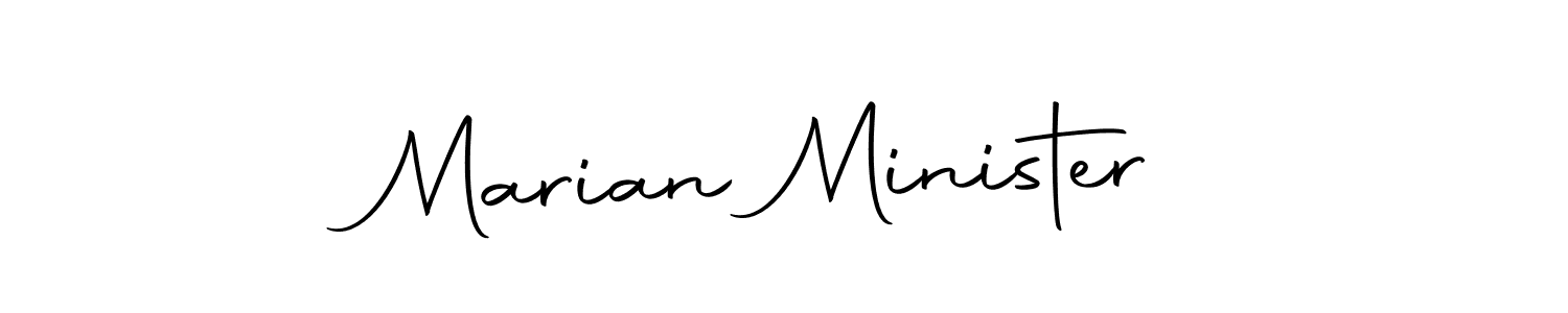 Design your own signature with our free online signature maker. With this signature software, you can create a handwritten (Autography-DOLnW) signature for name Marian Minister. Marian Minister signature style 10 images and pictures png