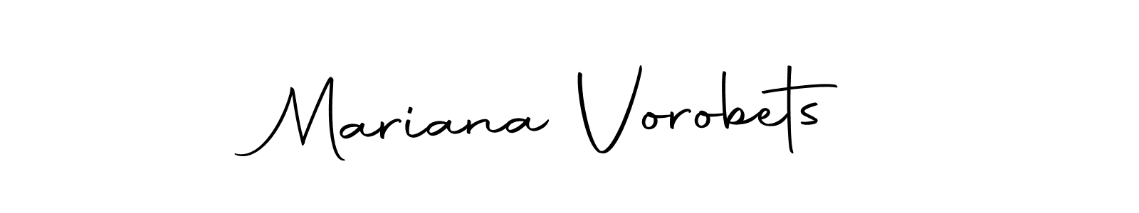 How to make Mariana Vorobets name signature. Use Autography-DOLnW style for creating short signs online. This is the latest handwritten sign. Mariana Vorobets signature style 10 images and pictures png