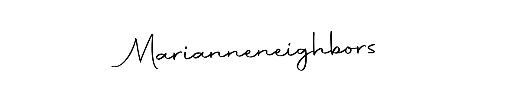 This is the best signature style for the Marianneneighbors name. Also you like these signature font (Autography-DOLnW). Mix name signature. Marianneneighbors signature style 10 images and pictures png