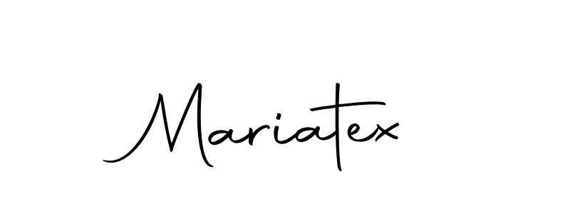 Use a signature maker to create a handwritten signature online. With this signature software, you can design (Autography-DOLnW) your own signature for name Mariatex. Mariatex signature style 10 images and pictures png