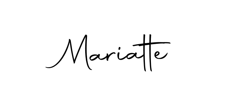 Design your own signature with our free online signature maker. With this signature software, you can create a handwritten (Autography-DOLnW) signature for name Mariatte. Mariatte signature style 10 images and pictures png