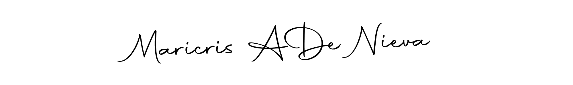 Make a beautiful signature design for name Maricris A  De Nieva. With this signature (Autography-DOLnW) style, you can create a handwritten signature for free. Maricris A  De Nieva signature style 10 images and pictures png