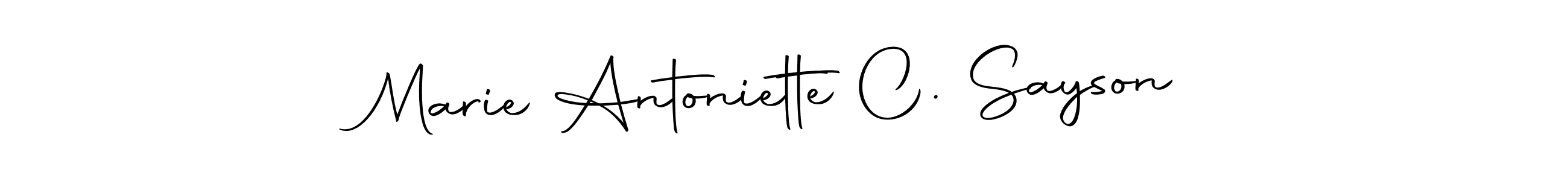 Make a beautiful signature design for name Marie Antoniette C. Sayson. Use this online signature maker to create a handwritten signature for free. Marie Antoniette C. Sayson signature style 10 images and pictures png